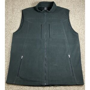 SCOTTeVEST Vest Mens XL Black Fireside Fleece Hidden Pockets Travel SV-FFM